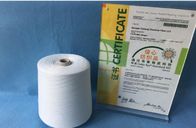 Raw White 100 Polyester Spun Yarn For Sewing Thread Anti - Bacteria Recycled